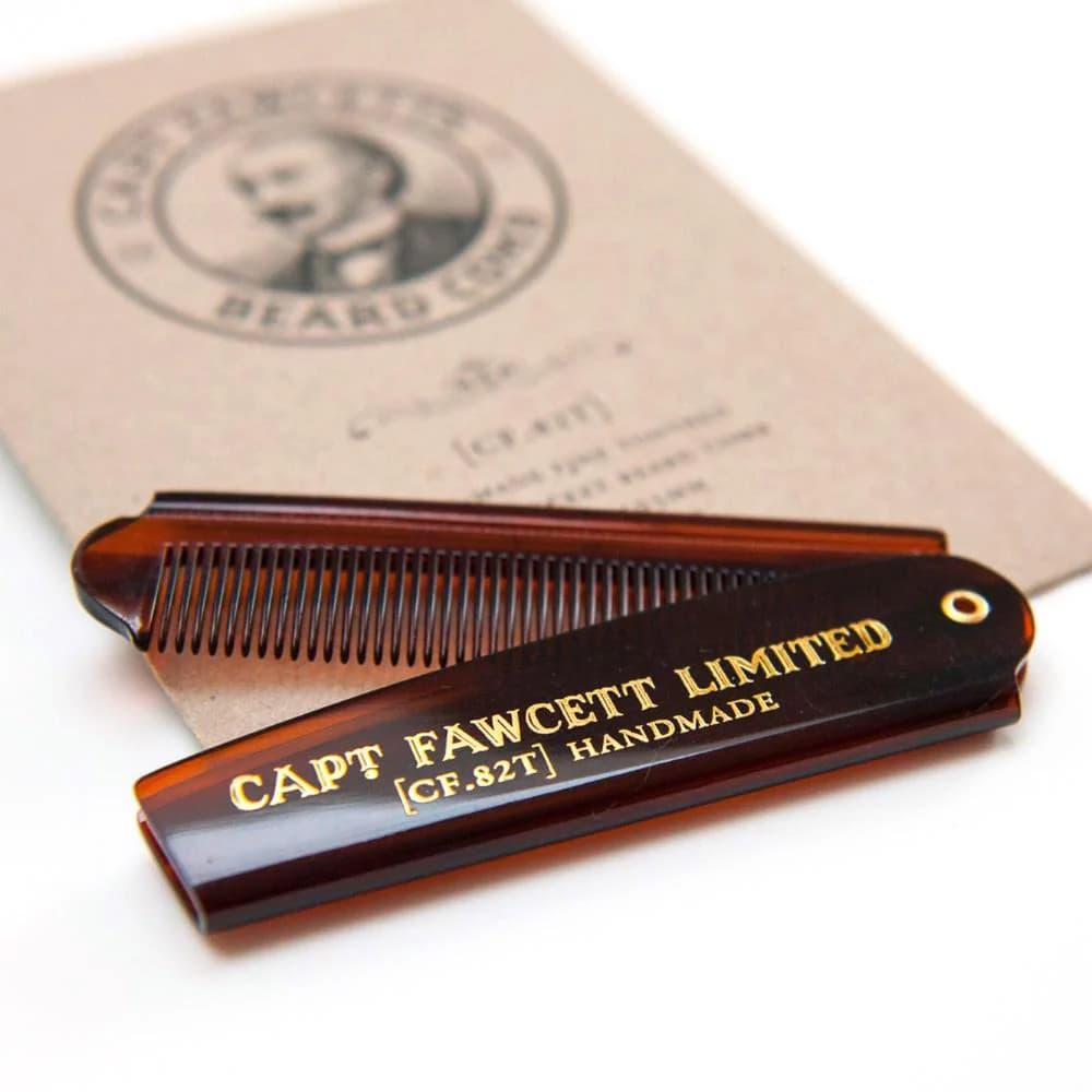 Складная расческа, Folding Pocket Beard Comb Captain Fawcett