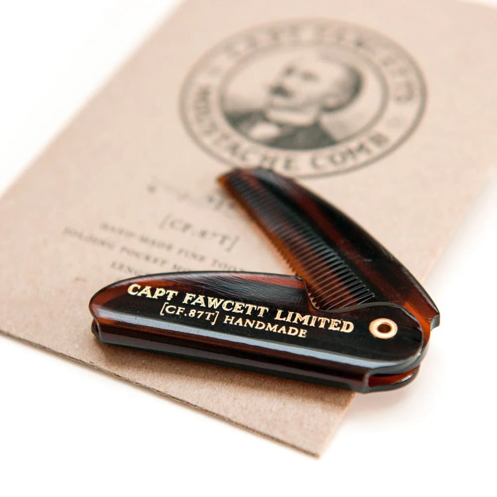 Складная расческа для усов, Folding Pocket Moustache Comb Captain Fawcett