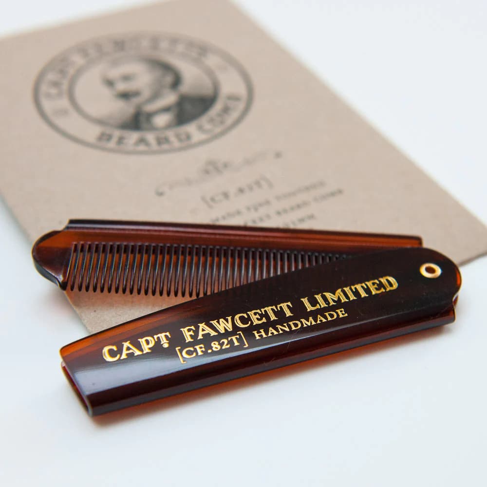 Складная расческа, Folding Pocket Beard Comb Captain Fawcett